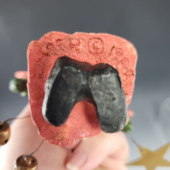 House of Hatten 1988 Folk Santa Elf Holding Star D Calla Christmas Ornament VTG - Picture 8 of 9